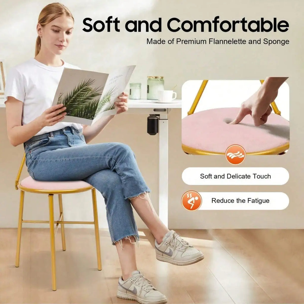 1pc Pink Butterfly-Shaped Vanity Chair,Side Table Seat,Makeup Chair,Butterfly Backrest Chair With Soft Flannelette Sponge Cushion Suitable For Living Room Bedroom Vanity Office Reading Nook,Perfect Gift For Graduation,Party,B
