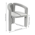 Gray Makeup Chair, Vanity Chair With Ergonomic Backrest, 220.46lbs Load Capacity Modern Upholstered Chair Carbon Steel Frame 60mm Thick High-Resilience Sponge Cushion For Bedroom Salon Nail Studio Living Room