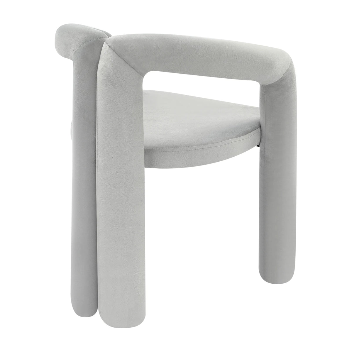 Gray Makeup Chair, Vanity Chair With Ergonomic Backrest, 220.46lbs Load Capacity Modern Upholstered Chair Carbon Steel Frame 60mm Thick High-Resilience Sponge Cushion For Bedroom Salon Nail Studio Living Room