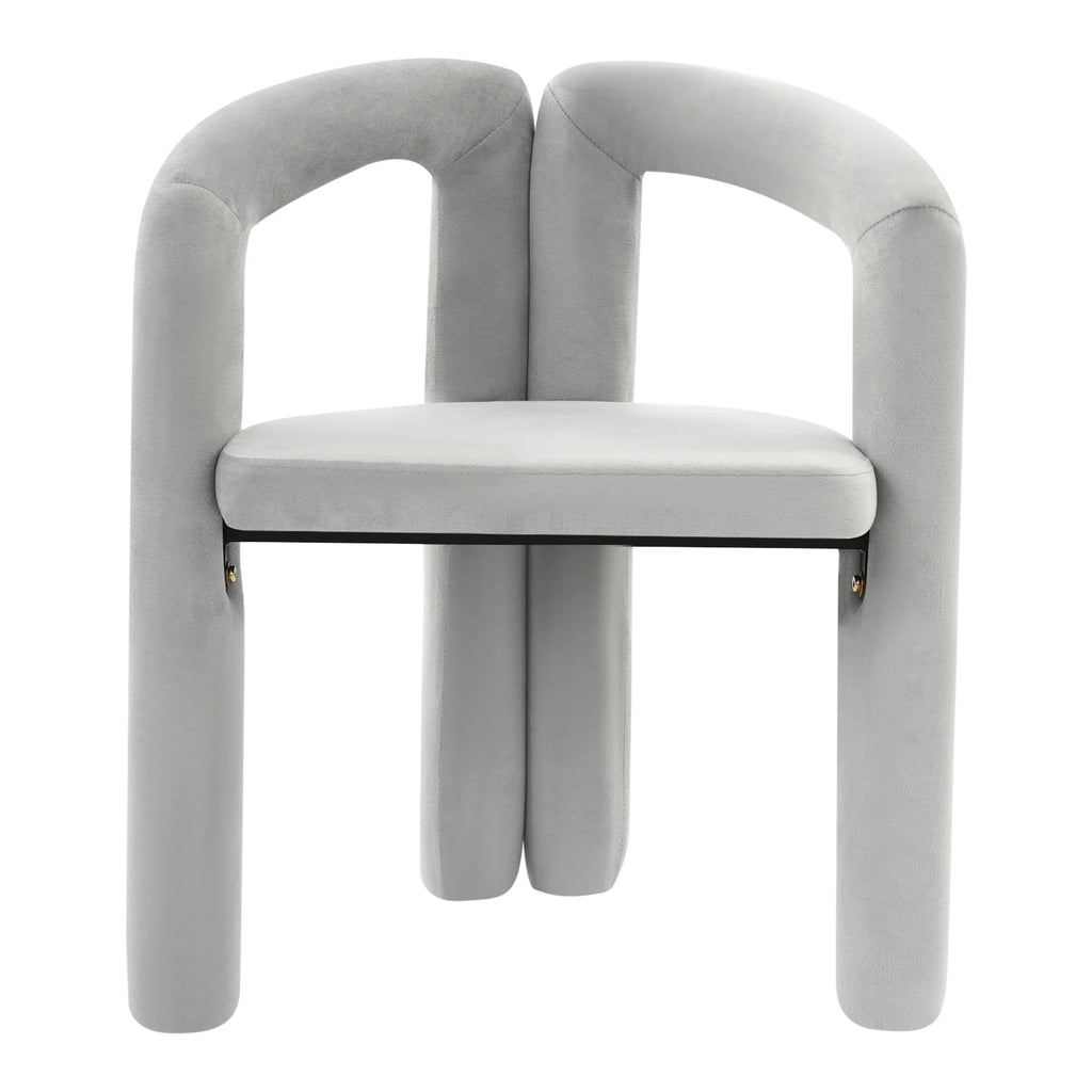 Gray Makeup Chair, Vanity Chair With Ergonomic Backrest, 220.46lbs Load Capacity Modern Upholstered Chair Carbon Steel Frame 60mm Thick High-Resilience Sponge Cushion For Bedroom Salon Nail Studio Living Room
