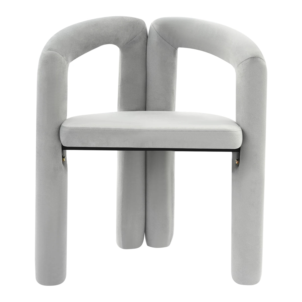 Gray Makeup Chair, Vanity Chair With Ergonomic Backrest, 220.46lbs Load Capacity Modern Upholstered Chair Carbon Steel Frame 60mm Thick High-Resilience Sponge Cushion For Bedroom Salon Nail Studio Living Room